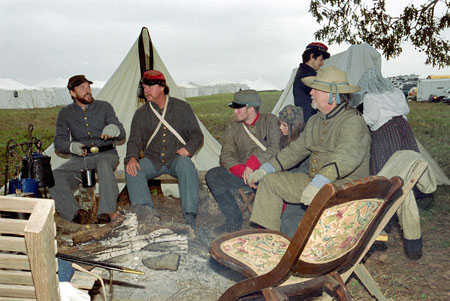 Camping out at reenactment
