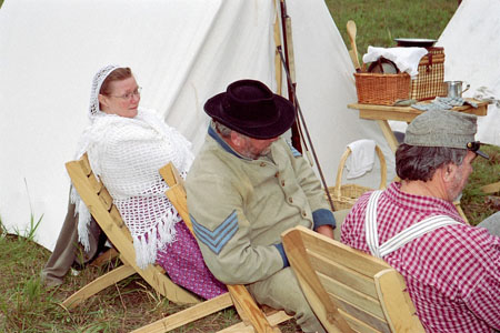 Camping out at reenactment