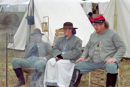 Camping out at reenactment