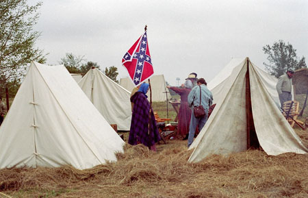 Camping out at reenactment