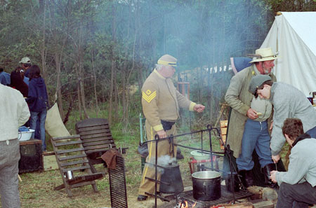 Camping out at reenactment