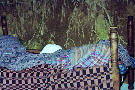 Represents a bed from the caves at Vicksburg